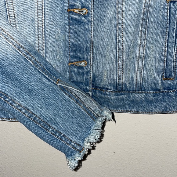 NWOT Nature Denim by Kancan Distressed Jean Jacket - Picture 3 of 4